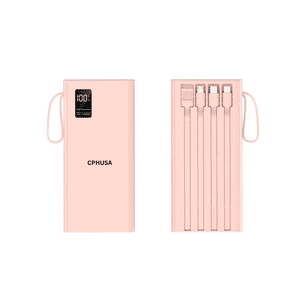 Portable Charger Power Bank 50000mAh, 22.5W Fast Charging USB Power Bank, External Battery Pack Battery Bank with LED Digital Display, 4 USB Output Phone Charger for iPhone, Samsung, Android (Pink)