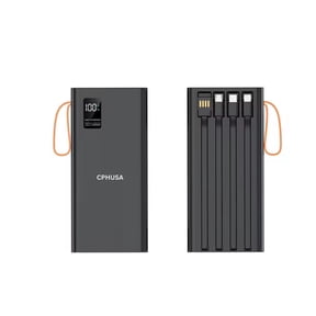 CPHUSA Portable Charger Power Bank 50000mAh, 22.5W Fast Charging External Battery Pack, 4 USB Output High Capacity Battery Bank with LED Digital Display & Cable for iPhone, Samsung & Android (Black)