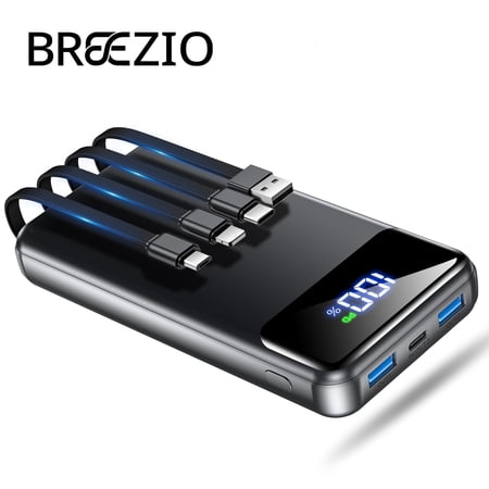 Portable Charger Power Bank 50000mAh Battery Pack, 22.5W Fast Charging PowerBank with Built in Cables,Travel Essential USB-C Portable Phone Charger, Compatible for iPhone Samsung Pixel Android iPad