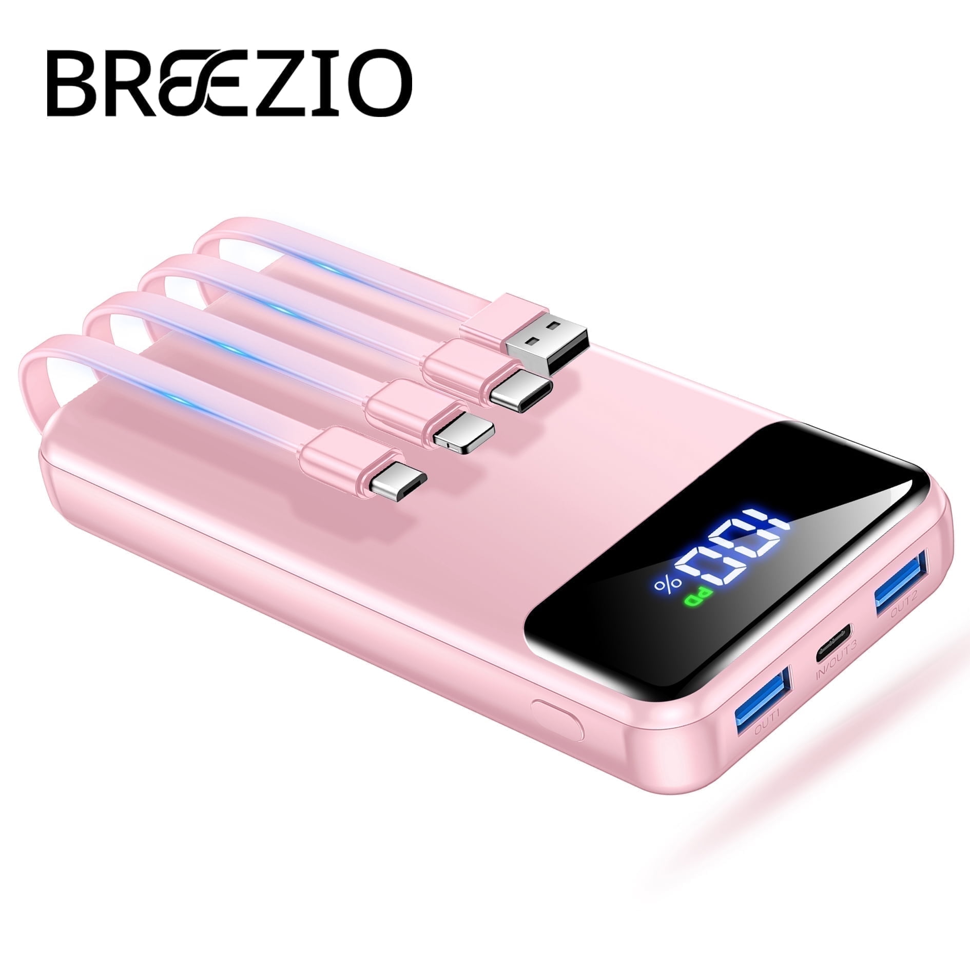 Portable Charger Power Bank 50000mAh Battery Pack 22 5W Fast Charging PowerBank Built Cables Travel Essential USB C Portable Phone Charger iPhone Sam