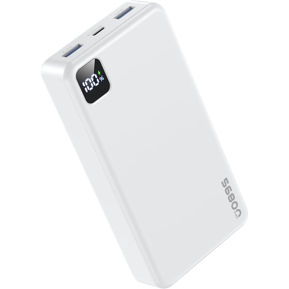 Portable Charger Power Bank, PD 22.5 W Fast Charging Large Capacity Battery Pack, 56800mAh Portable Phone Charger for Travel Camping Essential Compatible with iPhone 17/16/15/14/13 Series, iPad-White