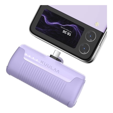 Kuulaa Portable Mini Charger USB C Power Bank 4500mAh Small Phone Charger Android Compact Plug in Battery Pack Portable Compatible with iPhone 16/15, Samsung Galaxy, Moto, LG, Pixel, Android Series