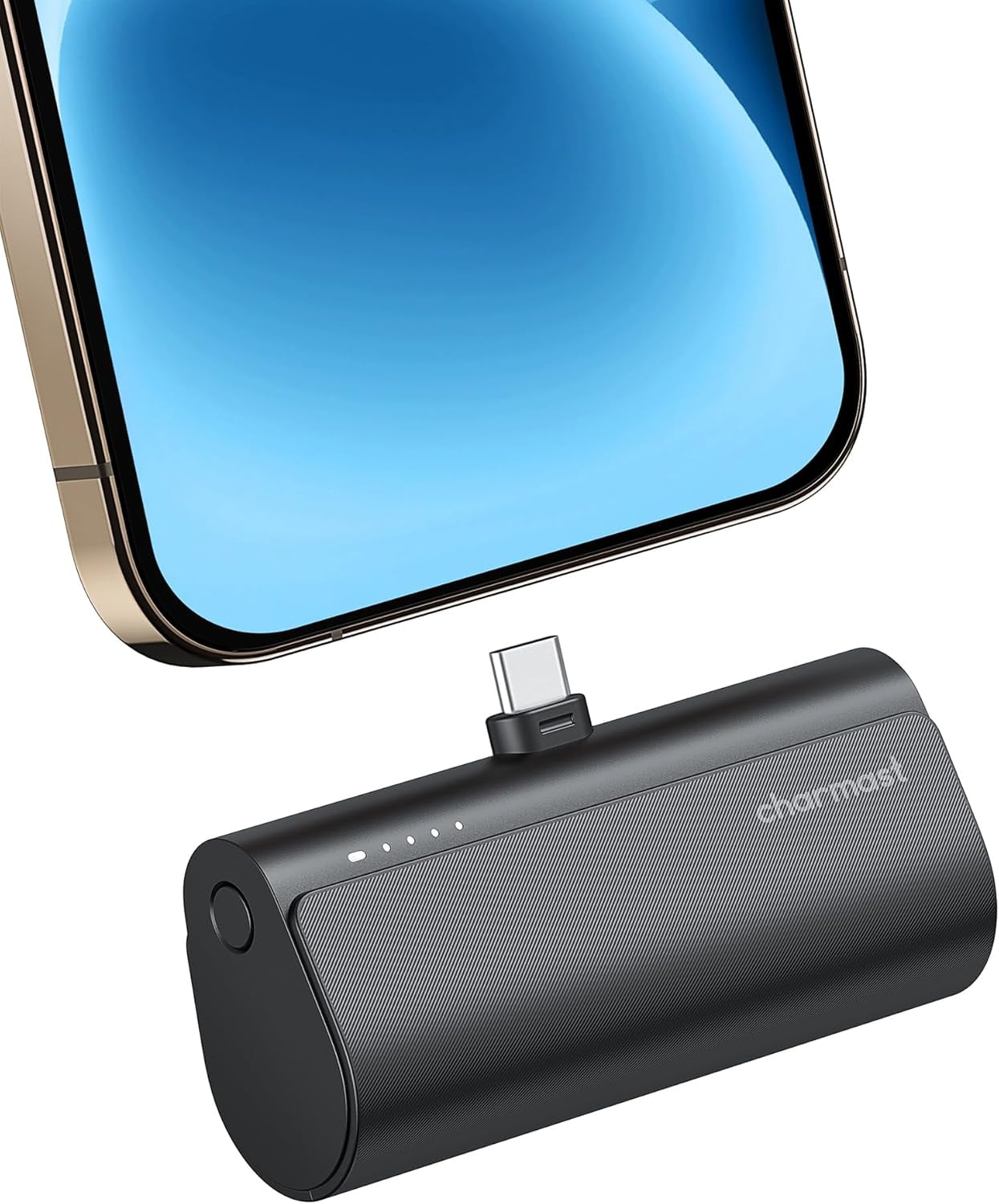 Portable Charger USB C for iPhone 17/16/15, 5000mAh Fast Charging Power Bank with Built-in Type-C Connector, 20W Mini Battery Pack 17/16/15 Series, Samsung S25/S24/S23, and More