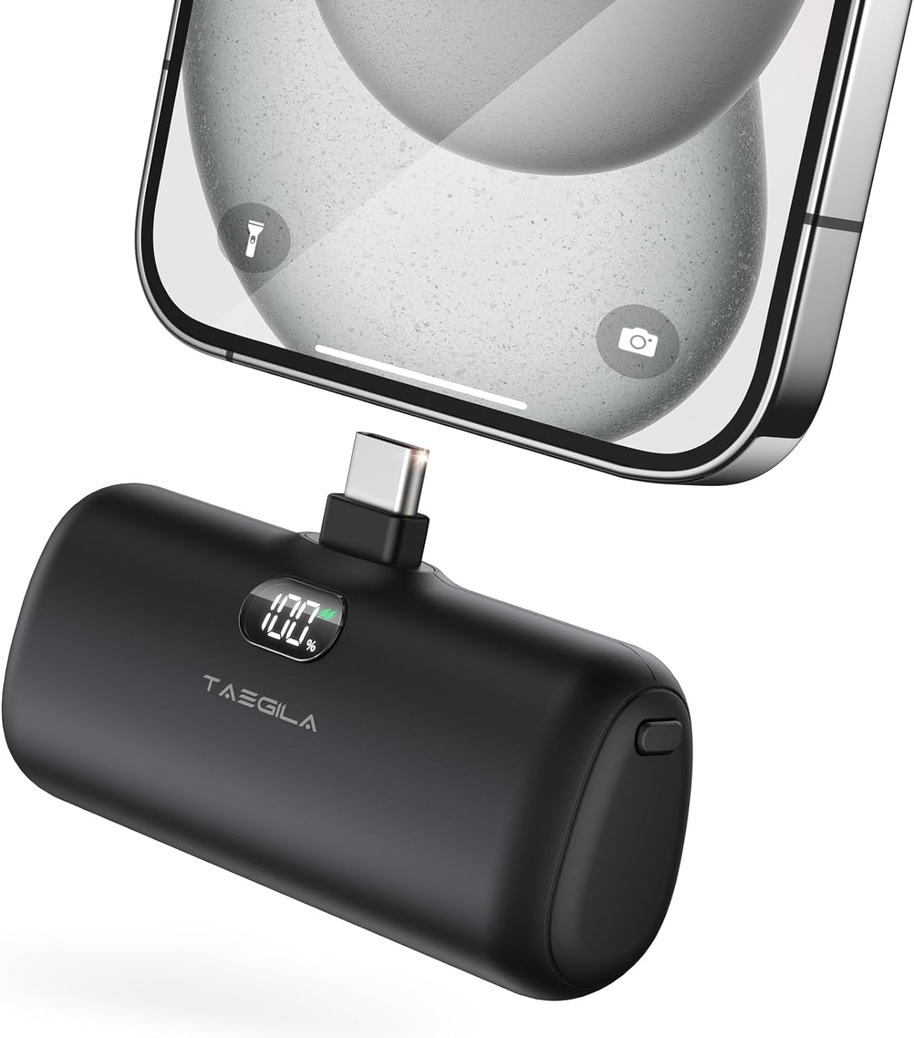 Portable Charger iPhone 15 Android USB C Power Bank 5000mAh, Mini