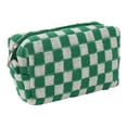 thumbnail image 1 of Portable Checkered Makeup Bag for Travel Toiletry Organizer with Quick Access Design, 6.7x3.5 Inches, 1 of 1