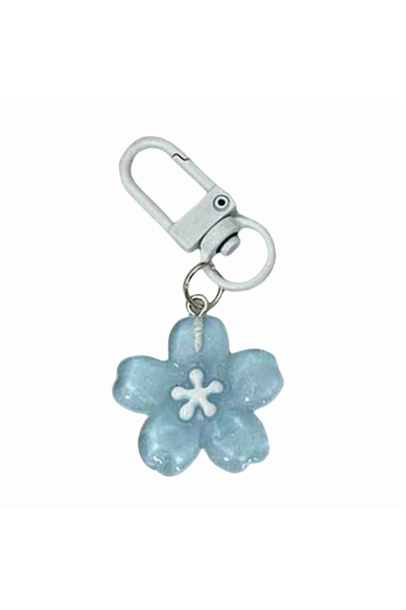 Portable Cherry Flower Design Key Holder Crafted From Sturdy Resin Material Key Adornment For Everyday Use