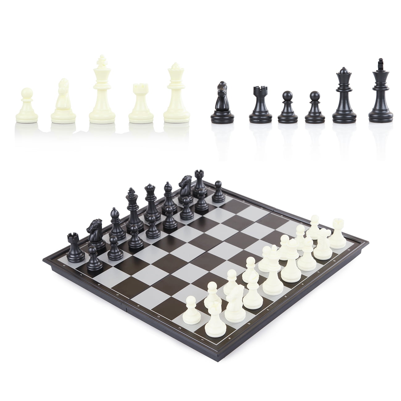 GSE Games & Sports Expert 10 Travel Size Portable Magnetic Wooden Chessboard  Chess Board Game Set with Chessman Storage Drawers and 32 Chessman for Kids  and Adults 