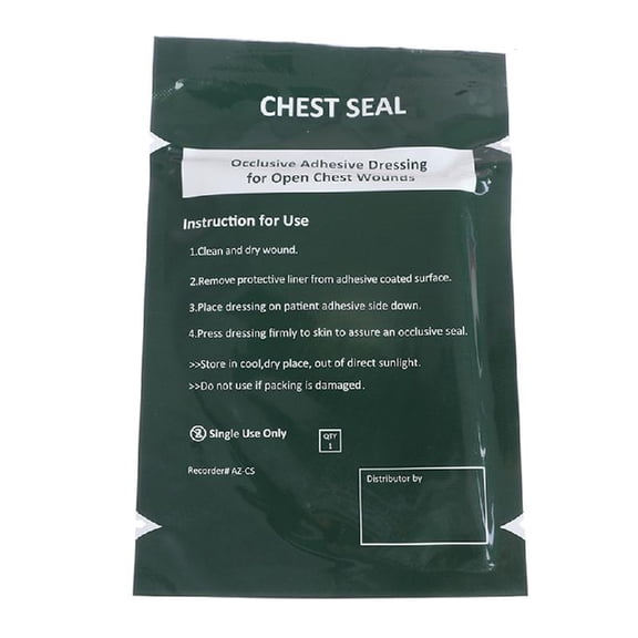 Portable Chest Seal Vented Medically Patches Outdoor Tool Emergencies Trauma Sticker for Open Chest Wounds Enduring