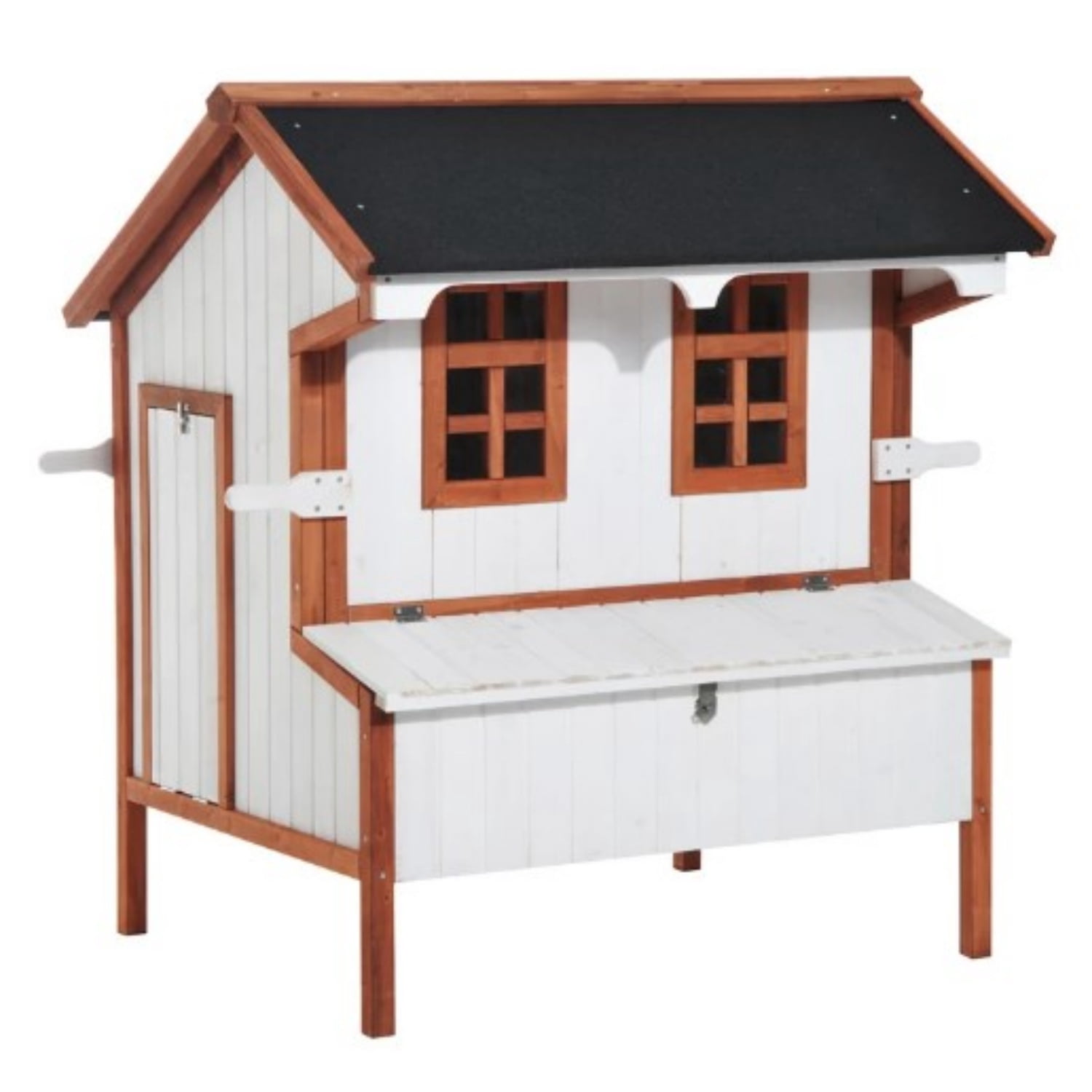 Portable Chicken House, Chicken Coop Wooden Chicken House, Rabbit Hutch Raised Poultry Cage