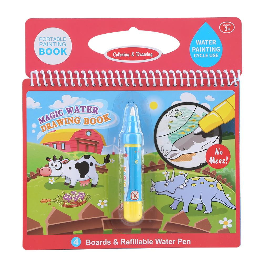 Water Drawing Book Magic Doodle Coloring Book Learning Painting & Pen For  Kids a | eBay