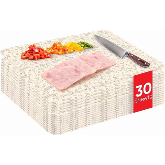 Portable Chopping Board Liners for Kitchen, Crafts, Art Projects & Camping Large Flexible Cutting Mats 30 Pack Disposable Cutting Board Sheets for Meat, Chicken, Fish & Vegetables