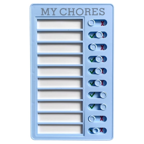 Portable Chore Board, Daily Schedule Planner, Reusable to Do List with Sliders, Plastic Message Board for Home Office Rv, Family Task Organizer, Travel Reminder, 1* Time Clock