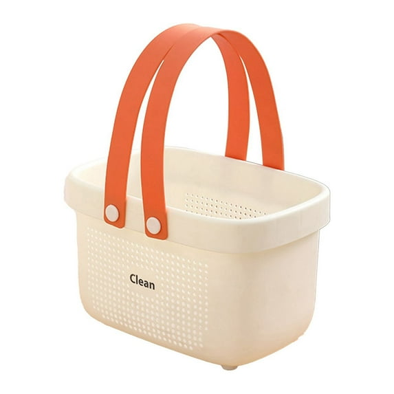 Portable Cleaner Caddy,Shower Bin,Plastic Storage Basket With Handle Portable Shower Caddy Tote Organizer Basket Bin For Bathroom Kitchen Dorm Room Bedroom(A)