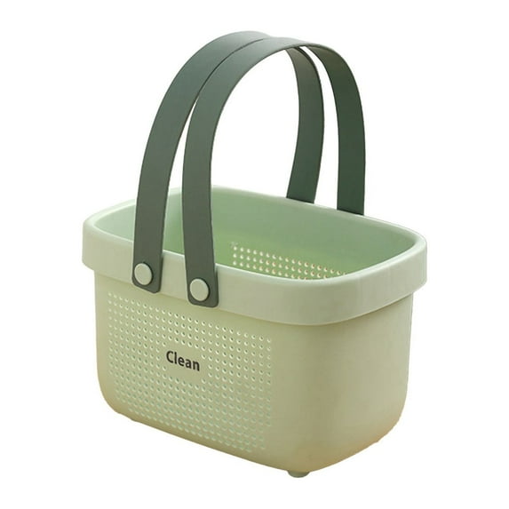Portable Cleaner Caddy,Shower Bin,Plastic Storage Basket With Handle Portable Shower Caddy Tote Organizer Basket Bin For Bathroom Kitchen Dorm Room Bedroom(H)
