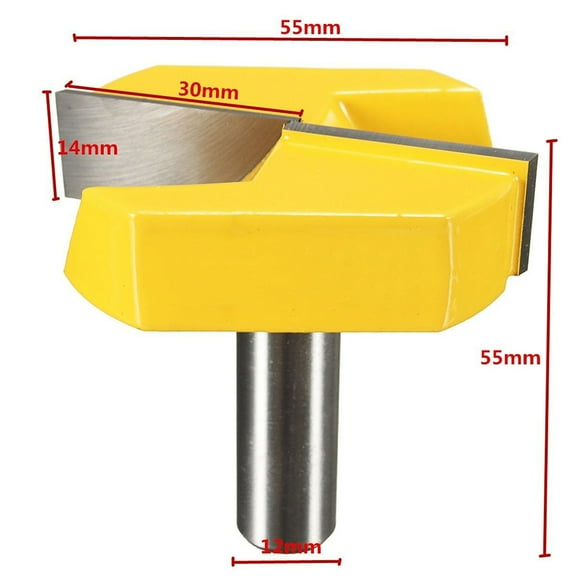 Portable Cleaning Bottom Router Bit, Slab Flattening Milling Cutter, Grooving Bit Woodworking Milling Cutter Tool