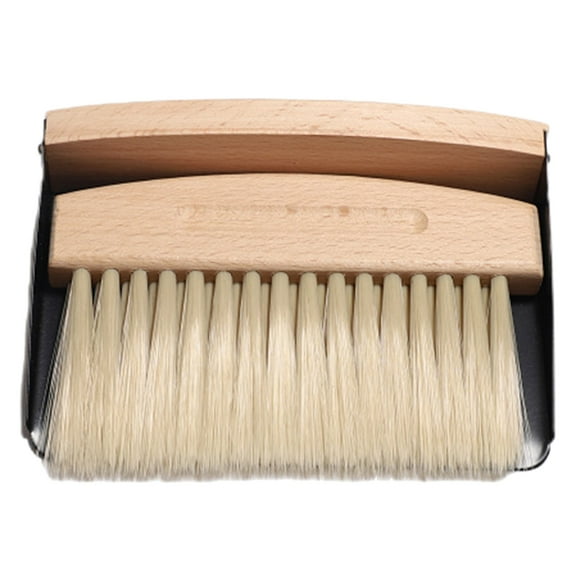 Portable Cleaning Brush and Dustpan Beechwood Texture Suitable for Home