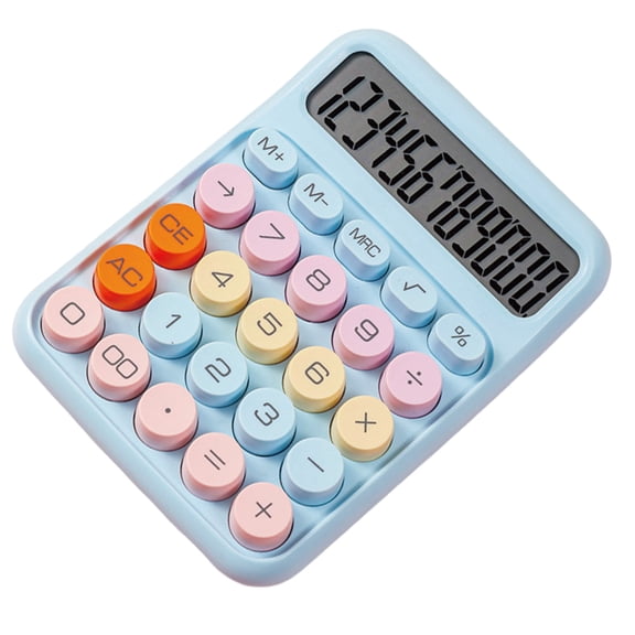 Portable Clear Calculator with Big Buttons, 10-Digit LCD Display for Daily & School Tasks (114 chars)