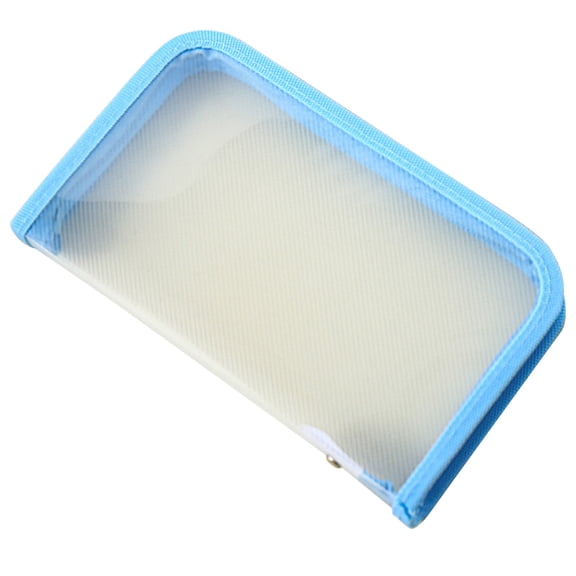 Portable Clear File Bag Zippered Closure Storage Pouches Multifunctional Receipt Organiser for School Supplies Clear Textured Document Organiser by WEIWEIGG