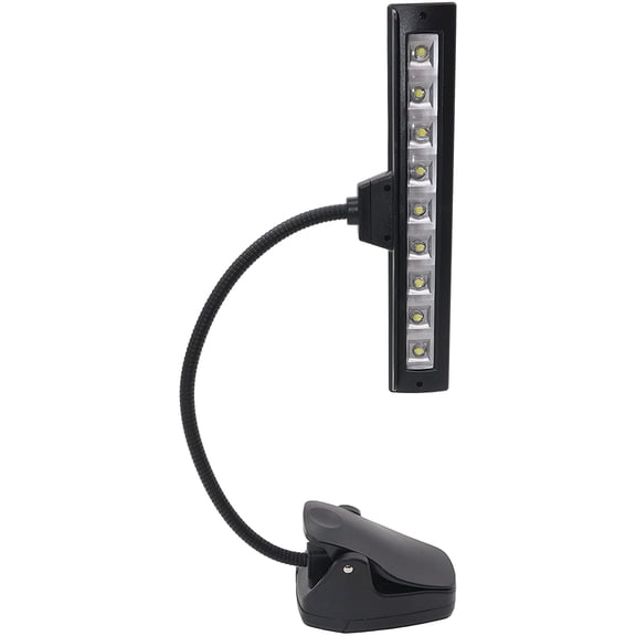 Portable Clip On Adjustable Neck 9 LEDs Music Stand Light Piano Orchestra Lamp Reading Light USB Book Lights