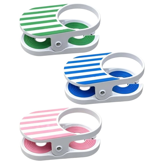 Portable Clip-On Drink Holder, Desk Bottle Stand Universal Cup Holder Clips for for Outdoor Indoor Desk Table Pool Lounge Cruise Travel Camping Use 3pcs