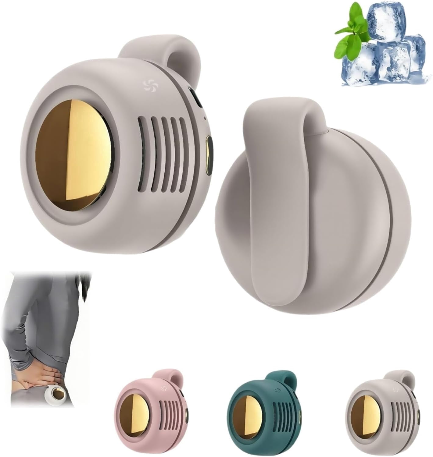 Portable Clip-On Fan with Bladeless Design – 3 Speeds & Quiet Operation, Wearable Clip for Shirt or Waist, USB Rechargeable with Night Light – Ideal for Travel, Office, and Outdoor Use