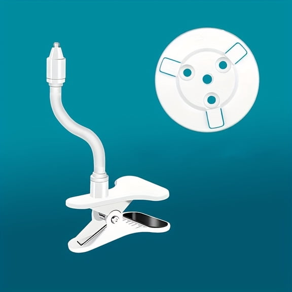 Portable Clip-On No-Drill Mini Camera Mount  Adjustable Swivel Arm, Easy Installation, Compatible with Fluorite Camera