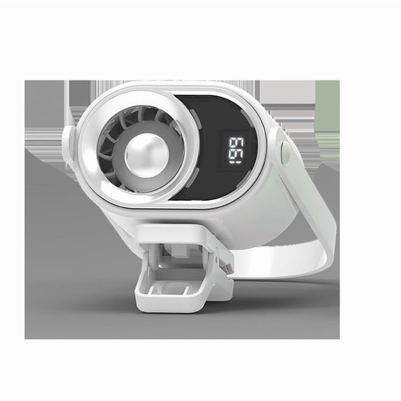 Portable Clip-On Small Fan with Digital Display, 360° Rotation, 4-Speed Settings, Rechargeable Battery, for Auto, Home, Bed Frame