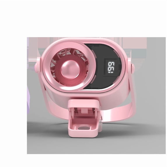 Portable Clip-On Small Fan with Digital Display, 360° Rotation, 4-Speed Settings, Rechargeable Battery, for Auto, Home, Bed Frame
