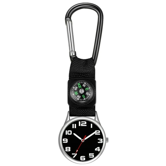 Portable Clip On Watches Backpack Carabiner Watches Nurse Watches with Compass