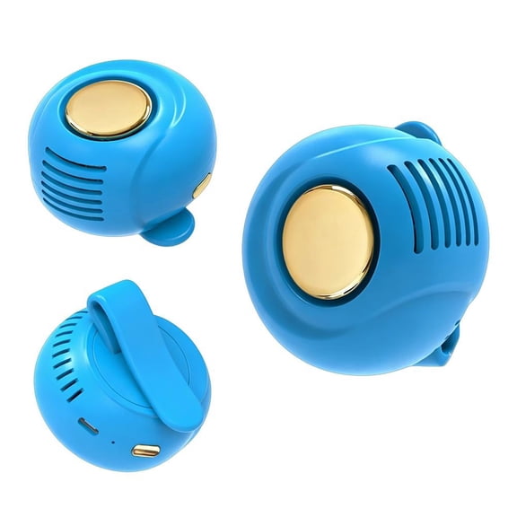 Portable Clip-on Mini Fan, Bladeless Personal Wearable Fan with 360° Adjustable Air Outlet, 3-Speed Quiet USB Rechargeable Fan for Waist, Shirt & Desktop, 1PCS