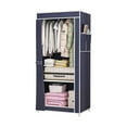 thumbnail image 1 of Portable Closet, 57 Inch Wardrobe Closet for Hanging Clothes with Hanging Rods, Storage Organizer Shelves for Bedroom, Durable and Easy, 1 of 3