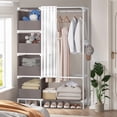 thumbnail image 1 of Portable Closet, Brochao Closet Organizer Storage Shelves, Clothes Rack Storage Organizer, Wardrobe Closet Clothing Rack for Bedroom, Hallway, Living Room, Gray, 1 of 10