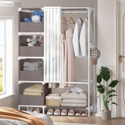 Portable Closet, Brochao Closet Organizer Storage Shelves, Clothes Rack Storage Organizer, Wardrobe Closet Clothing Rack for Bedroom, Hallway, Living Room, Gray