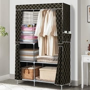 Portable Closet, Closet Storage with 6 Shelves, Clothes Rack with Waterproof Cover, Closet Organizer with Durable Metal Frame Wardrobe for Bedroom, 67x41x18 Inch
