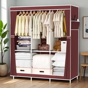 Portable Closet Storage for Home Bedroom, Non-woven Fabric Wardrobe Closet and Organizers and Storage, Dustproof Clothes