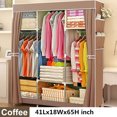thumbnail image 1 of Portable Closet Storage Organizer Clothes Wardrobe Shoe Clothing Rack Shelf Dustproof Waterproof Non-woven Fabric,Quick and Easy to Assemble, 1 of 8