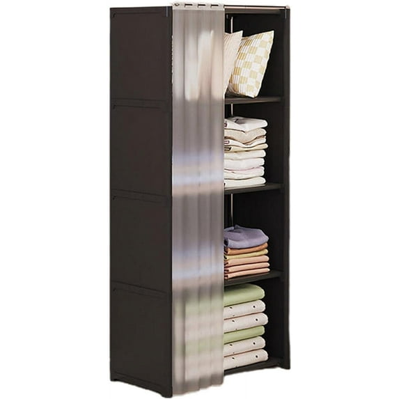 Portable Closet Wardrobe for Small Room, Clothes Storage Rack, Clothes Organizer Cabinet, Dust-Proof Garment Shelf for Home Bedroom Dormitory
