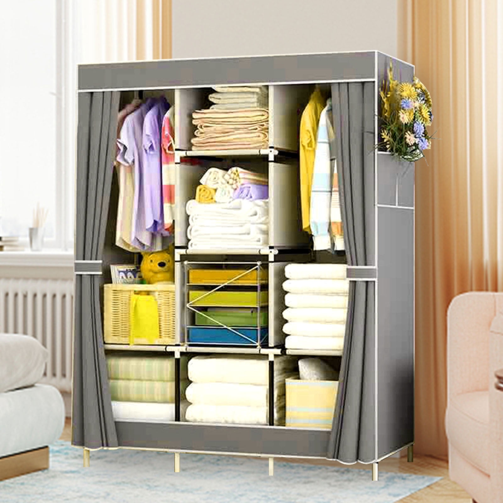 Ktaxon Non-Woven Fabric Portable Closet Organizer Storage with 14