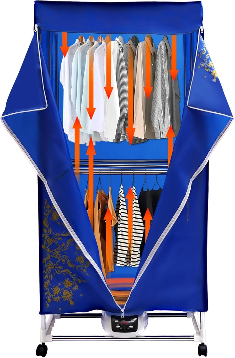 Portable Clothes Dryer, 110V 1500W Electric Clothes Dryer 1.5 meters 2 ...