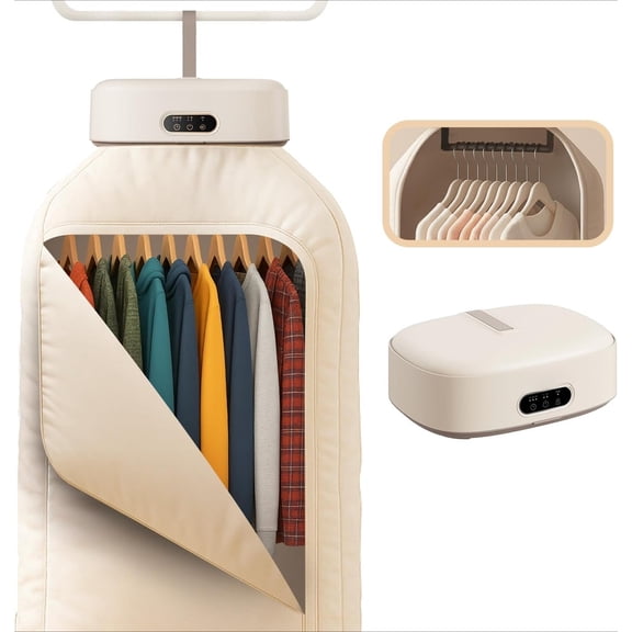 Portable Clothes Dryer - Mini Compact Dryer for Apartment, Travel Small Quiet Fast-Drying Machine with Adjustable Timer