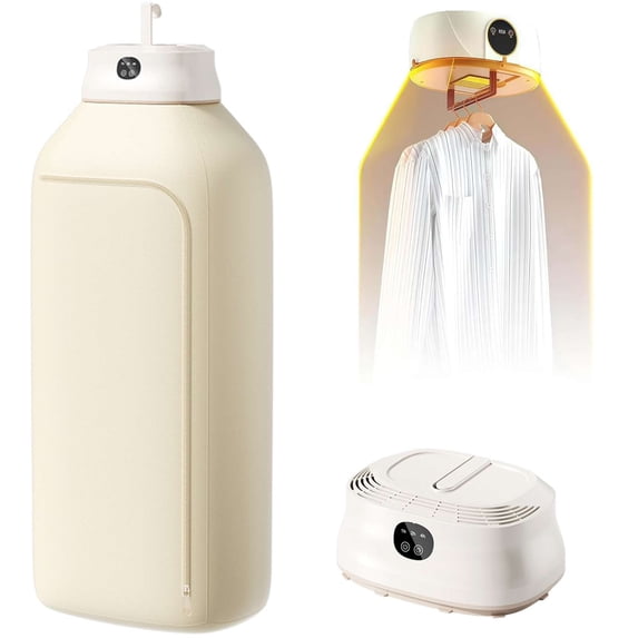 Portable Clothes Dryer, Mini Dryer, Compact Foldable Drying Machine with Adjustable Timer, PTC Heating, Energy-Saving, Efficient and Fast Drying, for Travel, RV, Home, Apartment