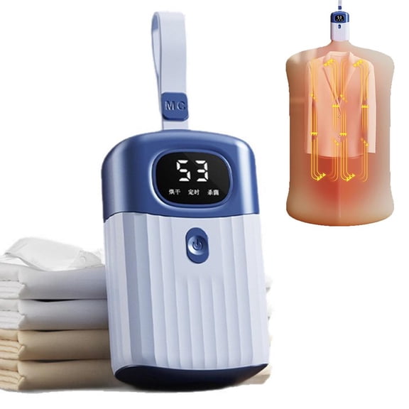 Portable Clothes Dryer, Wall-Mounted Folding Dryer, Household Small-sized Intelligent ClothesDryer, Fast-Drying Quiet Mini Compact Dryers, 360 Circulating Hot Drying, for Travel,Apartment,RV