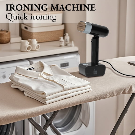 Portable Clothes Steamer and Iron, 1200W, 5 Temperature Settings, 11.16 oz Tank, 20s Heat-Up, Foldable Design, Black