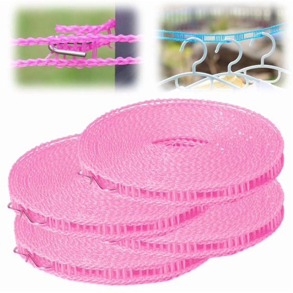 Portable Clothesline – 32ft Windproof Non Slip Retractable Line for Home Travel Camping Outdoor Use