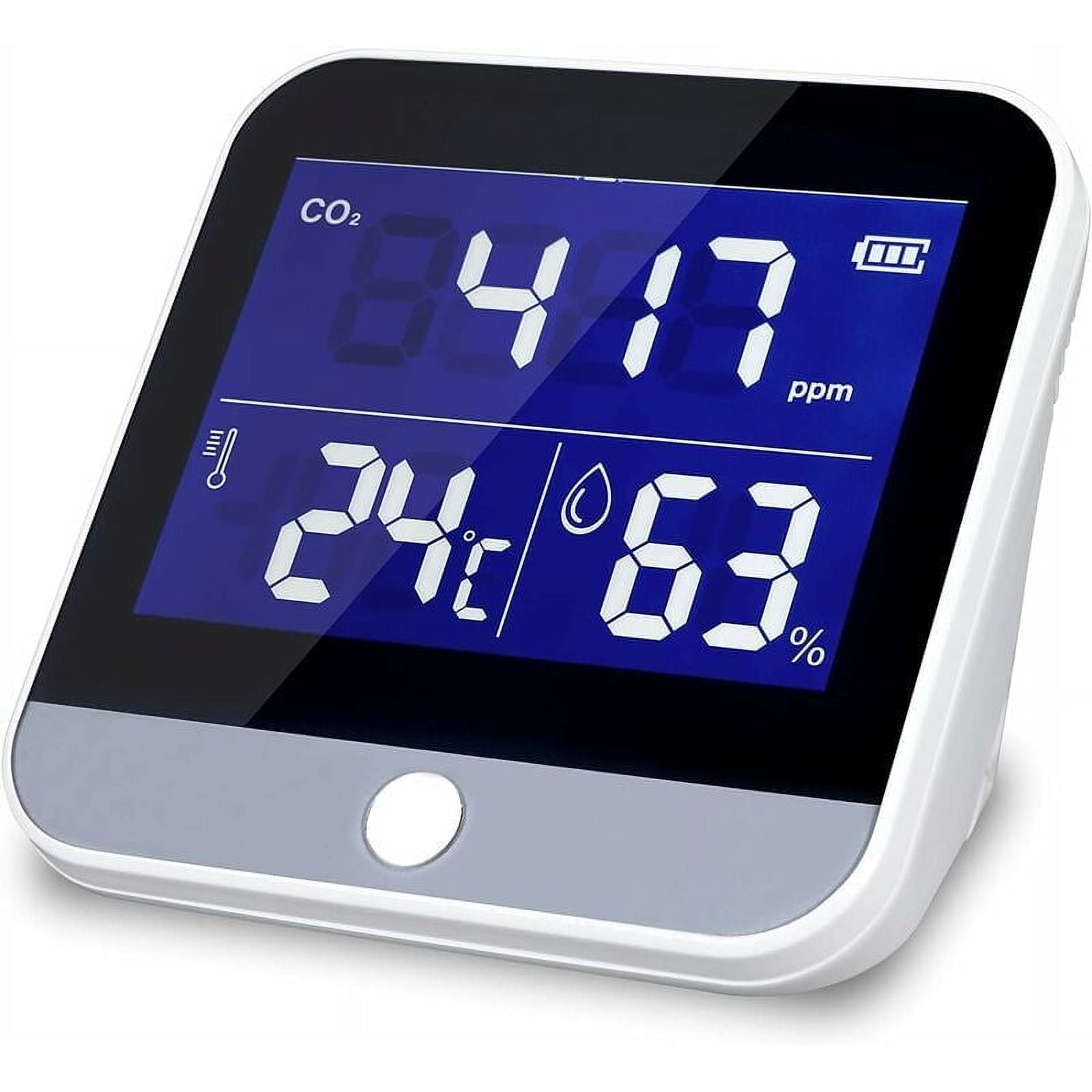 Portable Co2 Detector, Temperature Humidity Co2 Sensor With Ndir Sensor Technology, Accurate Air Quality Monitor For Customizable Co2 Thresholds
