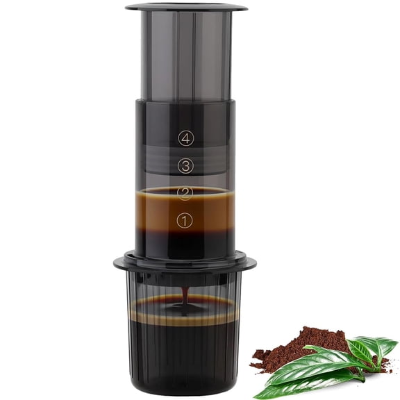 Portable Coffee Maker for Camping & Travel, Coffee Press - French Press, Pour-Over & Espresso Style Manual Brewer, Small Coffee Maker for Full Bodied Coffee Without Grit, Less Bitterness Y101