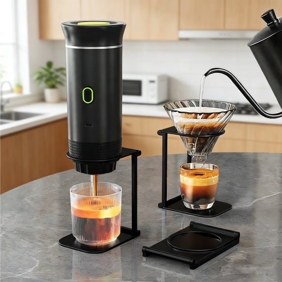 Portable Coffee Maker Stand | Foldable Aluminum Alloy Holder for Pour Over Dripper | Travel & Camping Accessory for Backpacking, Hiking, Office, and Home Kitchen Use | 67mm Base Compatible