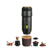 Portable Coffee Maker For Travel, Portable Electric Espresso Machine, Car Self-Heating Coffee Maker With USB-DC, Travel Coffee Machine For Camping, Compatible With NS Capsules & Ground Coffee