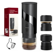 Portable Coffee Maker for Travel,Self-Heating Espresso Machine with USB, Compatible with Coffee Grounds & Capsules  Portable Espresso Maker for Car, RV, Camping, Office