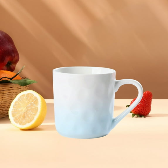 Portable Coffee Mug Gradient Color Mug, Highly Esthetic Cream-style Ceramic Home Breakfast Cup, Coloful Pretty Coffee Mug with Handle, Modern Coffee Mug, Underglaze Color Gradient Mug